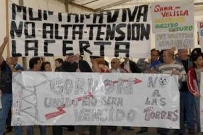 La movilización popular contra la alta tensión es notable en la comarca de Gordón