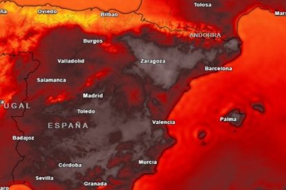 Mapa de calor de Meteored