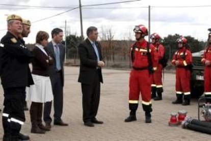 Miembros del Principado de Asturias, el día que visitaron la UME