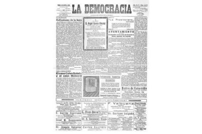 Facsímil de «La Democracia» del 18 de julio de 1936, que se dará el día de la colocación de la placa