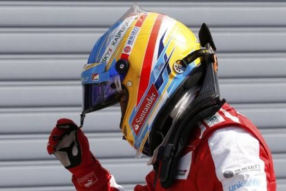 Fernando Alonso, tras la sesión de clasificación del GP de Italia.