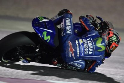 Maverick Viñales (Yamaha) dominó ayer el segundo día de test en Doha (Catar).