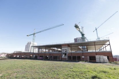 Vista de las obras del conservatorio de León en abril del año pasado. MARCIANO PÉREZ