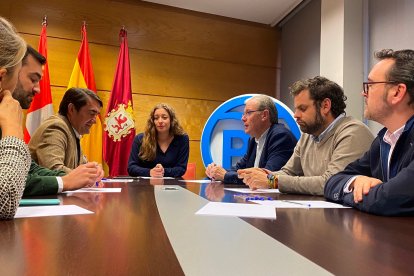 Ester Muñoz preside la reunión de trabajo con parlamentarios del Partido Popular. DL
