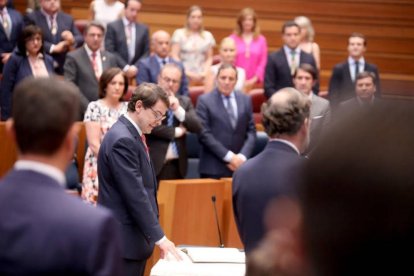 Alfonso Ferández Mañueco durante el juramento