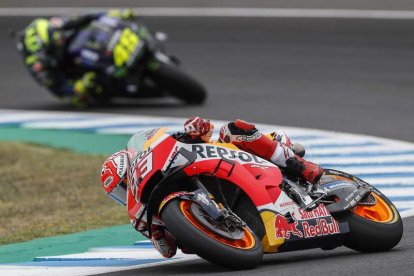 Márquez tendrá que remontar para optar al triunfo en Jerez. VIDAL