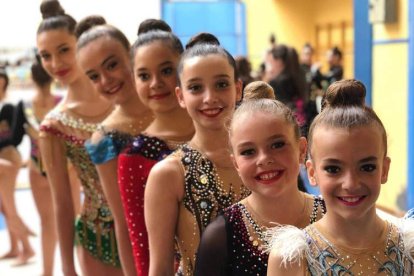 Las seis gimnastas leonesas consiguieron el pase para el Campeonato de España. DL