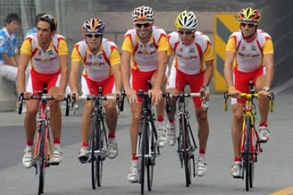 Contador, Freire, Samuel, Sastre y Valverde. Al menos tres de ellos estarán en Ponferrada.