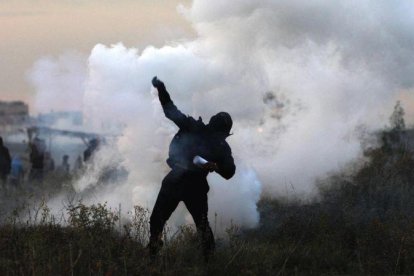 Imágenes de los incidentes registrados este lunes, en Gaza.