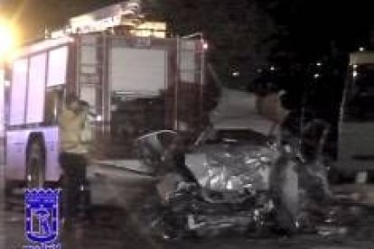 Estado en que quedó el coche tras el accidente