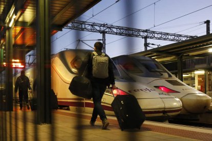 Trenes del segmento de los de alta velocidad en la estación leonesa. FERNANDO OTERO