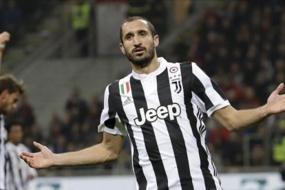 Chiellini, en un partido de la Juventus.