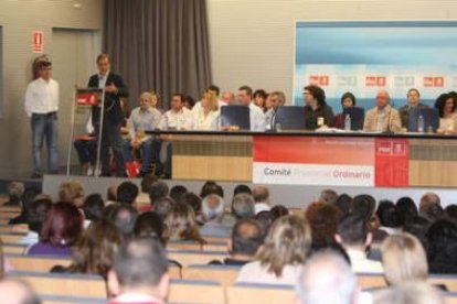 El secretario provincial del PSOE, Francisco Fernández, escucha la intervención de Alonso en el comi