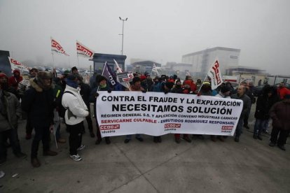 Una de las últimas protestas en Embutidos Rodríguez