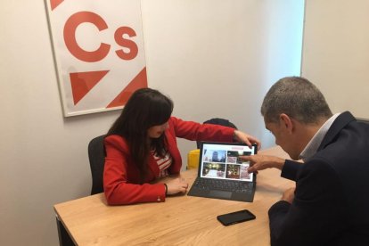 Gemma Villarroel y Toni Cantó, hoy en el Congreso