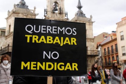 Manifestación de autónomos en Astorga. F. Otero Perandones.