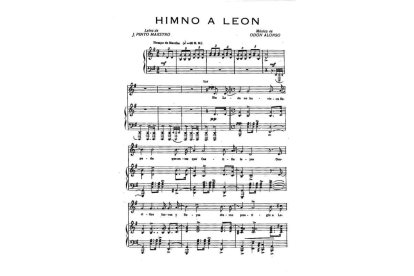 Partitura del Himno de León.