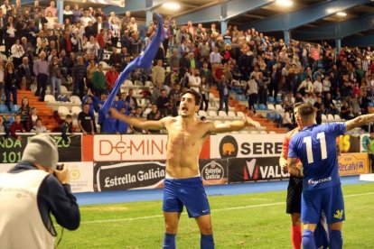 Pallarés marcó el gol del triunfo ante el Pontevedra en el partido de primera vuelta en el minuto 95