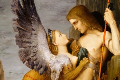 Representación de Edipo por Gustave Moreau, 1864. DL