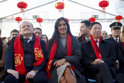 Begoña Villacís en la celebración del Año Nuevo Chino. DANIEL GONZÁLEZ