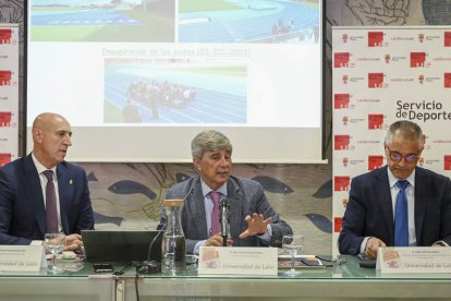 Momento de la presentación del Nacional Universitario que León albergará en tres disciplinas. CASARES