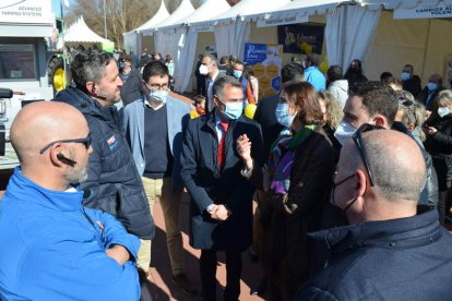 El sábado, la ministra Maroto en su visita a la muestra. MEDINA