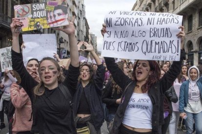 Manifestación del pasado 8-M en Barcelona.