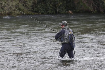 En León se podrá pescar la trucha, en aguas de acceso libre, desde el primer sábado de abril. DL