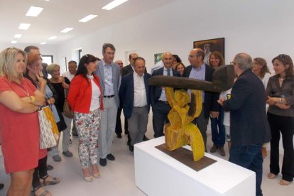 Un momento de la inauguración de la exposición del ILC en el Centro del Clima. PLANILLO