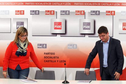 La secretaria de Políticas Sociales, Marta Olmedo, y el secretario de Política Municipal, Zancada.