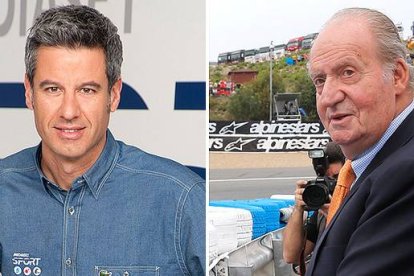 El periodista de Telecinco Nico Abad y el rey Juan Carlos.