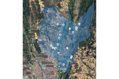 El mapa muestra Villaquilambre de forma interactiva. DL