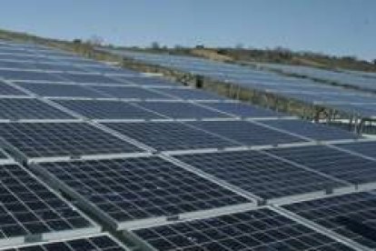 Placas fotovoltaicas como las que se instalarán en Compostilla II