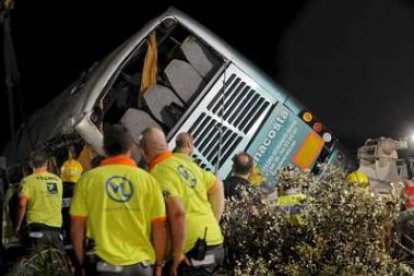 El autocar trasladaba turistas a Gerona tras pasar el día en Barcelona.