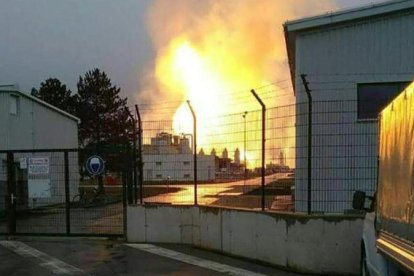 Explosión en el gaseoducto de Baumgarten, Austria.