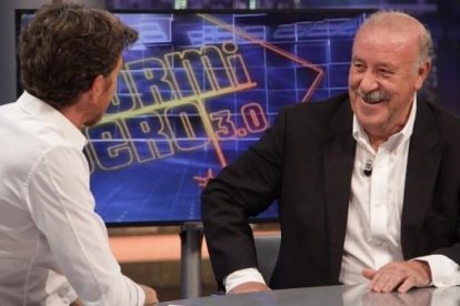 Pablo Motos y Vicente del Bosque, en 'El hormiguero'.