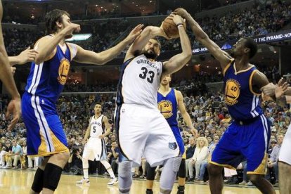 Marc Gasol durante el sexto partido de la eliminatoria de semifinales de la Conferencia Oeste.