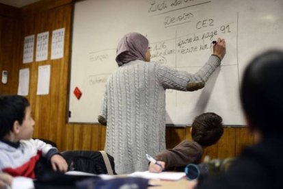 Una clase en un colegio de confesión musulmana en Toulouse.