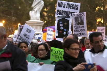 Manifestación contra el fallo de las Hipotecas