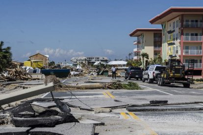 Los equipos de rescate a su llegada a la localidad de Mexico Beach. FLORIDA NATIONAL GUARD