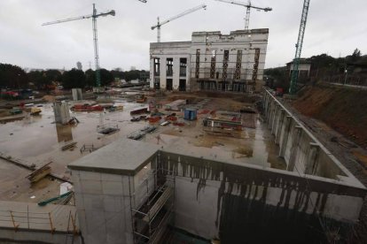 Estado de las obras que presentaba ayer la futura sede central del Museo de la Energía.