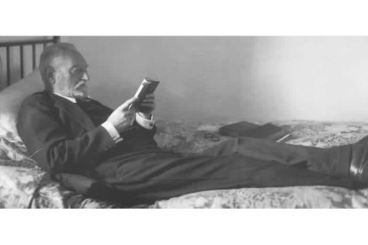 Imagen del escritor y filósofo
Miguel de Unamuno que formó
parte de una exposición de la
Filmoteca de Castilla y León.