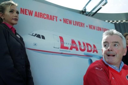 El consejero delegado de Ryanair, Michael OLeary, en la presentación de la compra de Laudamotion. /