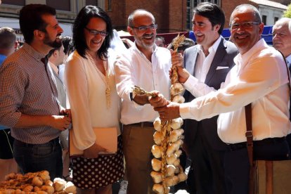 Luis Tudanca, Teresa Mata, Fracisco Álvarez, Juan Carlos Suárez-Quiñones y Joaquín Llamas, ayer. MARCIANO PÉREZ