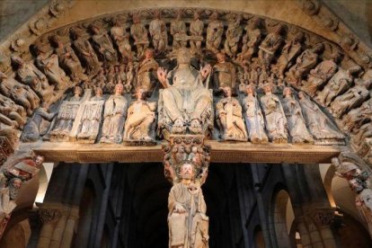 El pórtico de la Gloria de la catedral de Santiago de Compostela.