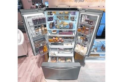 Whirlpool presentó esta nevera inteligente en el CES de Las Vegas.