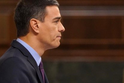 Pedro Sánchez, en el Congreso.