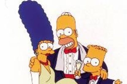 Imagen de tres de los protagonistas de «Los Simpson»