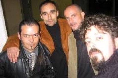 Los artistas leoneses Santos Javier, Carlos Cuenllas, José Granizo y Rafael Anel Martín-Granizo