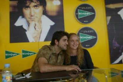 Orozco en un momento de la firma de discos que tuvo lugar en El Corte Inglés